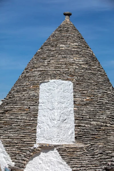 Steindach Des Trulli Hauses Alberobello Italien Der Baustil Ist Spezifisch — Stockfoto