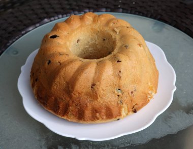 Geleneksel Ukrayna Paskalya Pastası Kulich veya Ortodoks Hıristiyan Paskalya Ekmeği.