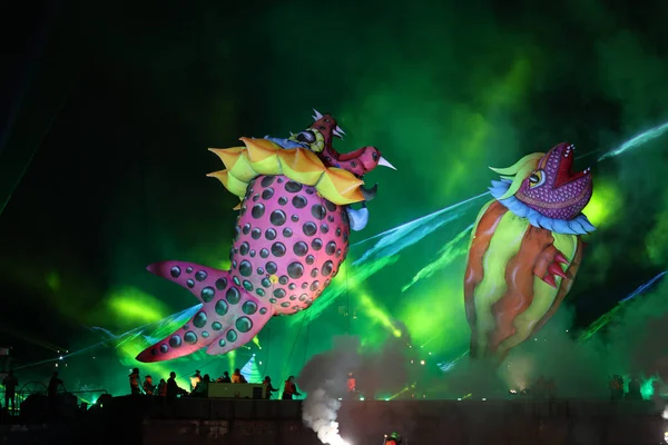 Cracow Poland June 2022 Great Dragon Parade Great Outdoor Show — Stock Photo, Image