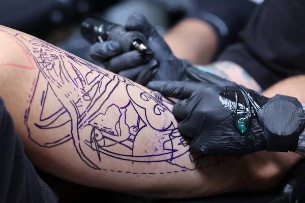 Krakau Polen Juni 2022 Tattoofest Krakau Eines Der Renommiertesten Tätowierfestivals — Stockfoto