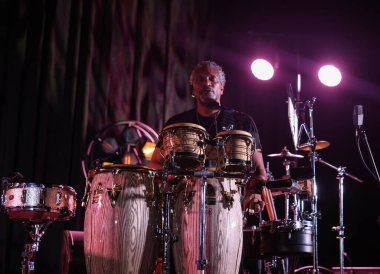 Cracow, Poland - July 08, 2022: Kenny Garrett Quintet performing live on the Kijow Centre stage at Summer Jazz Festival in Cracow, Poland 