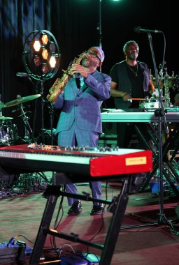 Cracow, Poland - July 08, 2022: Kenny Garrett Quintet performing live on the Kijow Centre stage at Summer Jazz Festival in Cracow, Poland 