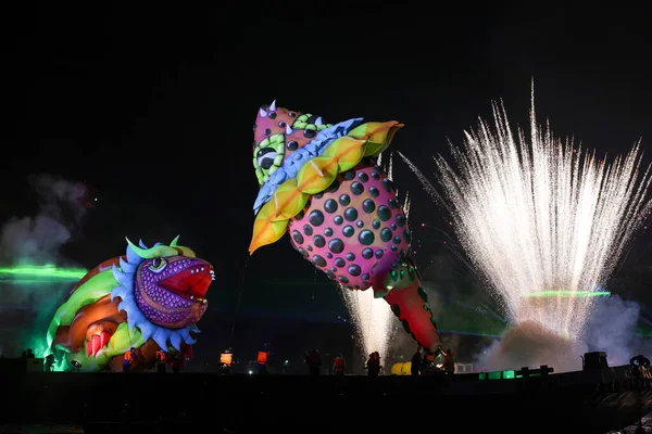 Cracow Poland June 2022 Great Dragon Parade Great Outdoor Show — Stock Photo, Image