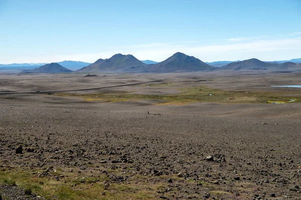 Desierto Lava Oscura Gran Inmensidad Las Tierras Altas Islandia —  Fotos de Stock
