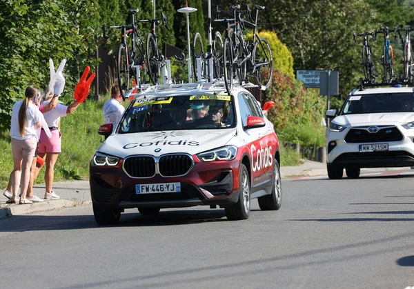 Krakow Poland August 2022 Cofidis Team Vehicle Route Tour Pologne — Stock fotografie