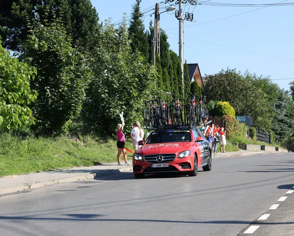 Krakow Poland August 2022 Cofidis Team Vehicle Route Tour Pologne — Stockfoto