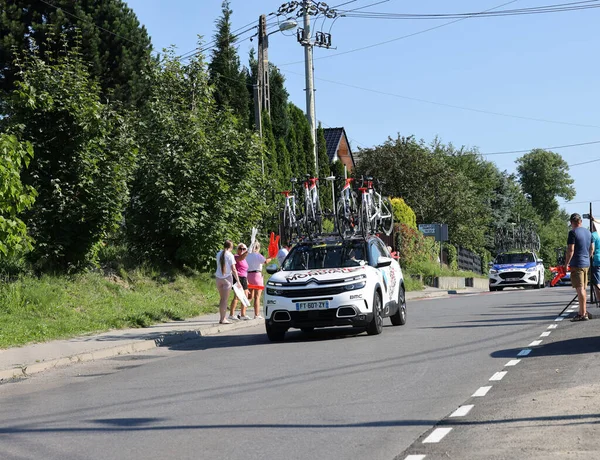 Krakow Poland August 2022 Cofidis Team Vehicle Route Tour Pologne — Photo