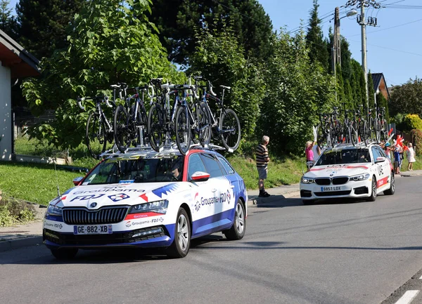 Krakow Poland August 2022 Cofidis Team Vehicle Route Tour Pologne — Photo