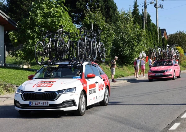 Krakow Poland August 2022 Cofidis Team Vehicle Route Tour Pologne — Photo