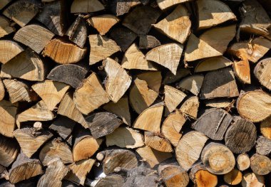  Kış için hazırlanmış odun yığını 