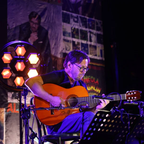 Cracovia Polonia Junio 2022 Meola Acoustic Trio Tocando Directo Kijow — Foto de Stock