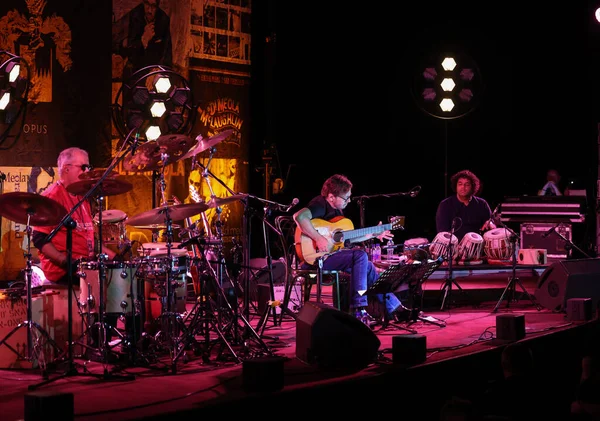 Cracovia Polonia Junio 2022 Meola Acoustic Trio Tocando Directo Kijow — Foto de Stock