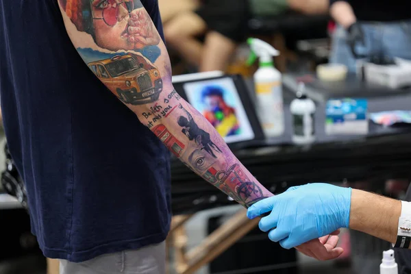 Krakow Poland June 2022 Unidentified Participant 15Th Tattoofest Convention Cracow — Foto Stock