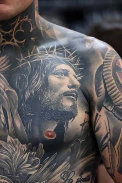 Krakow Poland June 2022 Unidentified Participant 15Th Tattoofest Convention Cracow — Stock Photo, Image