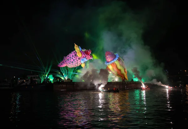 Cracovia Polonia Junio 2022 Gran Desfile Del Dragón Gran Espectáculo — Foto de Stock