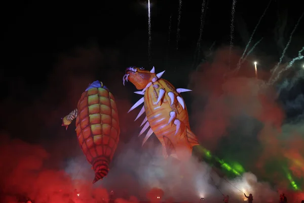 Cracow Poland June 2022 Great Dragon Parade Great Outdoor Show — Stock Photo, Image