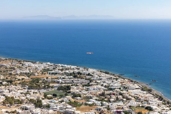 Kamari Santorini Yunanistan Hava Manzarası — Stok fotoğraf