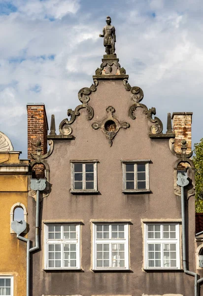 Gebouw Van Een Historisch Huurhuis Oude Stad Gdansk Polen — Stockfoto