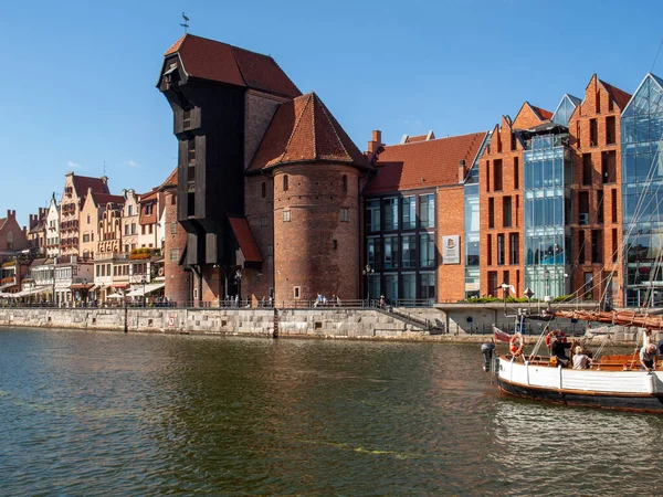 Gdansk Polonia Septiembre 2020 Gdansk Ciudad Vieja Edificios Históricos Largo — Foto de Stock