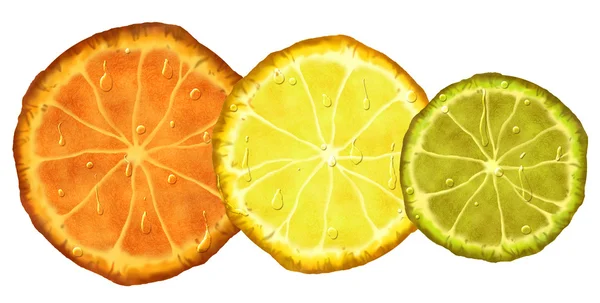 Limone arancione lime — Foto Stock