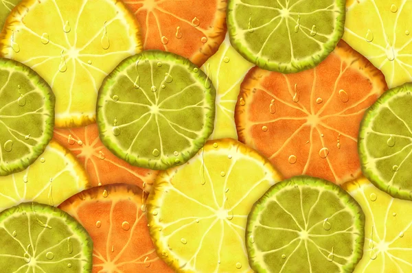 Limonka cytryna pomarańczowy — Zdjęcie stockowe