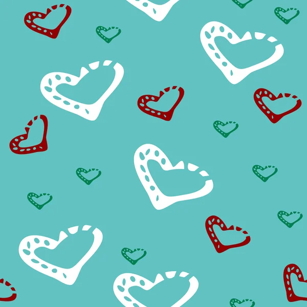 Seamless pattern with hearts — Stock Vector