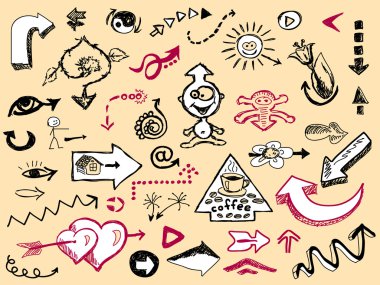 oklar çizilen set el