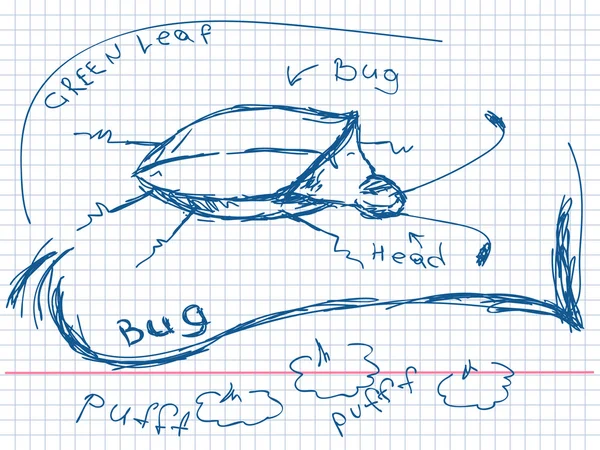 手绘制的 bug — 图库矢量图片