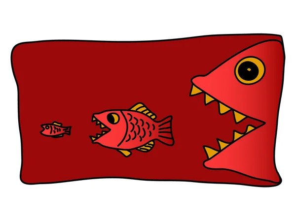 野生の魚ハンター — ストックベクタ