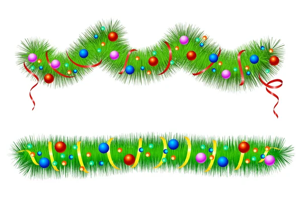 Christmas tree branch — Stock Vector