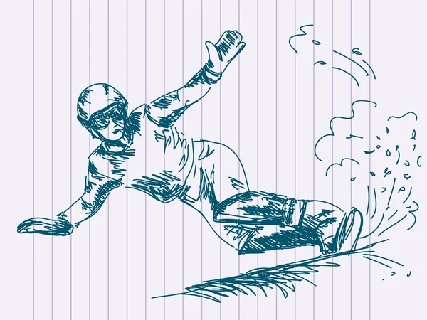 Vector de snowboard dibujado a mano — Archivo Imágenes Vectoriales