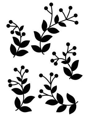 Berry dalı siluet