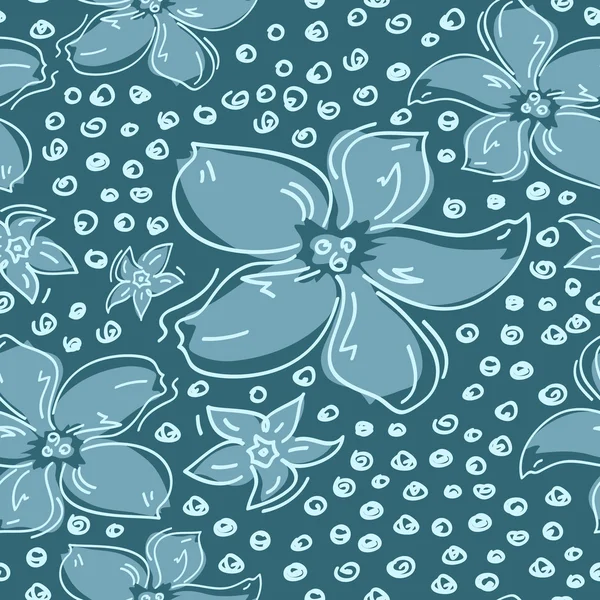 Motif floral sans couture — Image vectorielle