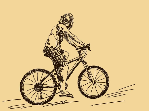 Ciclista — Vector de stock