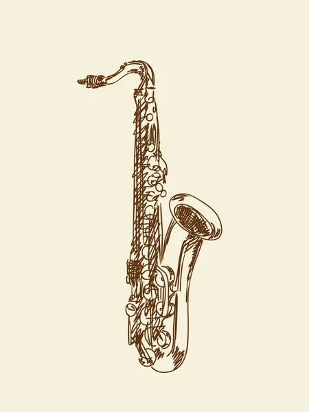 Saxofon — Stockový vektor