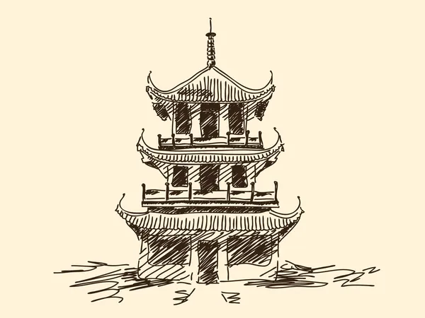 Pagoda - Stok Vektor