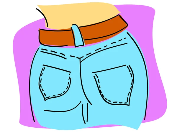 Buttocks in jeans — Stock Vector