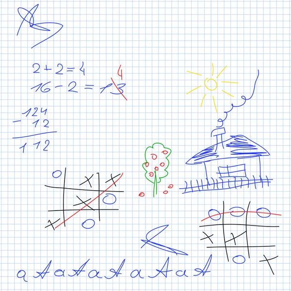 Fondo escolar — Archivo Imágenes Vectoriales