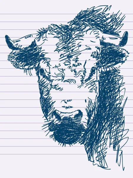 Боку звернено бик — стоковий вектор