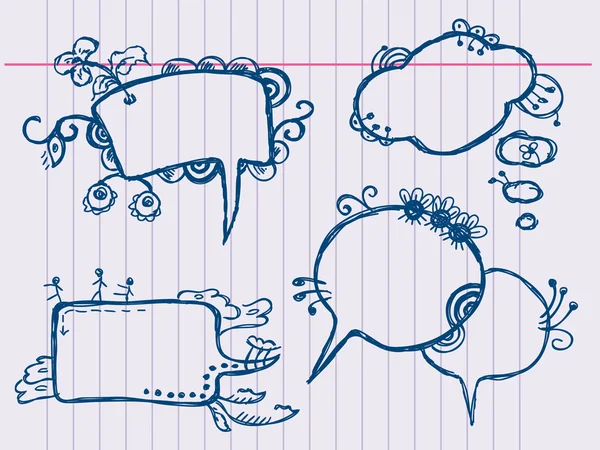 Hand Drawn Speech and Thought Bubble — стоковый вектор