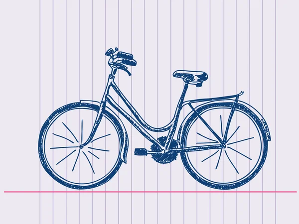 Bicicleta dibujada a mano — Archivo Imágenes Vectoriales