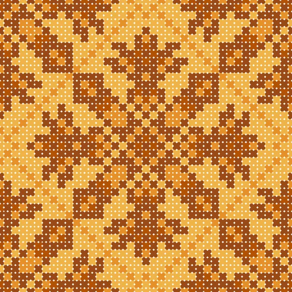 Cross stitch ornament seamless background — Stock Vector