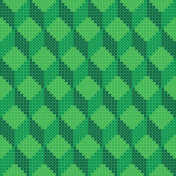 Cross stitch cube geometric pattern seamless — Stock Vector