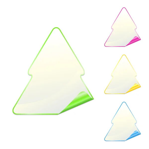 Sticker forme d'arbre de Noël — Image vectorielle