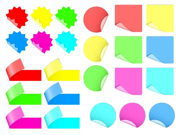 Set of colorful stickers vector — Stock Vector