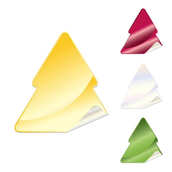 Sticker forme d'arbre de Noël — Image vectorielle