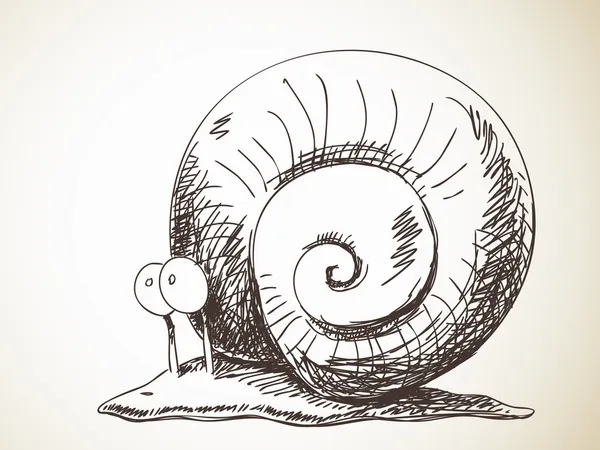 Fantasy sketch of snail — Stock Vector