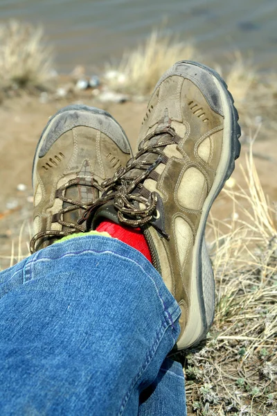 Botas de caminhada — Fotografia de Stock