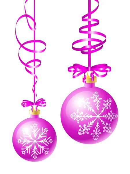 Christmas ball with ribbon — Stock Vector
