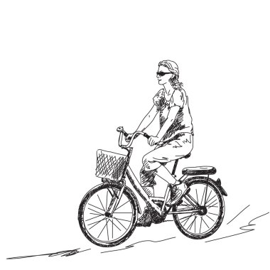 Bisiklet üzerinde kadın